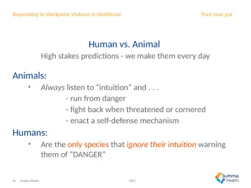 Slide 24: Human vs. Animal
