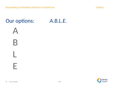 Slide 26: Our options: