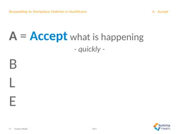 Slide 27: A = Accept what is happening