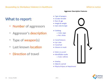 Slide 34: What to report: