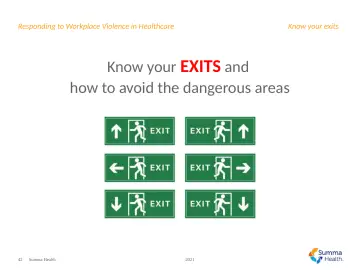 Slide 42: Know your exits