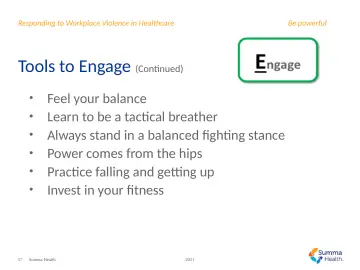 Slide 57: Tools to Engage (Continued)