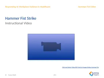 Slide 60: Hammer Fist Strike