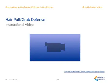 Slide 68: Hair Pull/Grab Defense