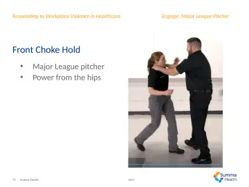 Slide 70: Front Choke Hold