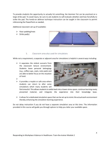 Page 4: To provide students the opportunity to actually hit something, the Hammer Fist can be…