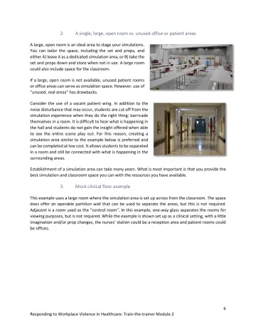 Page 6: A single, large, open room vs. unused office or patient areas