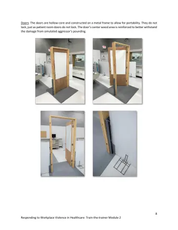 Page 8: Doors: The doors are hollow-core and constructed on a metal frame to allow for…