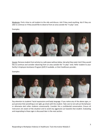 Page 3: Moderate: Find a time to call student to the side and discuss. Ask if they need anything. …