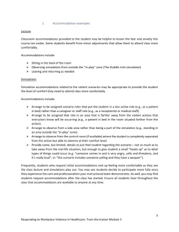 Page 5: Accommodation examples