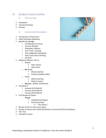 Page 2: III. Student Course Outline