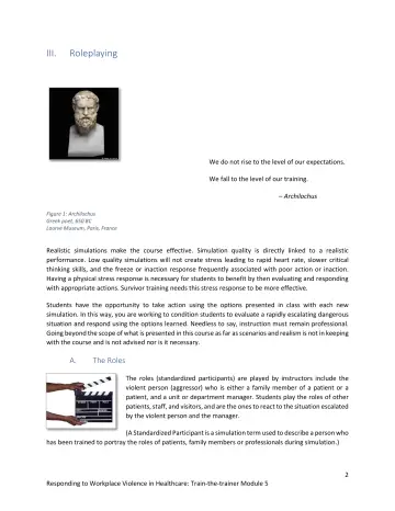Page 2: III. Roleplaying