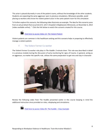 Page 8: This actor is placed discreetly in one of the patient rooms, without the knowledge of the…
