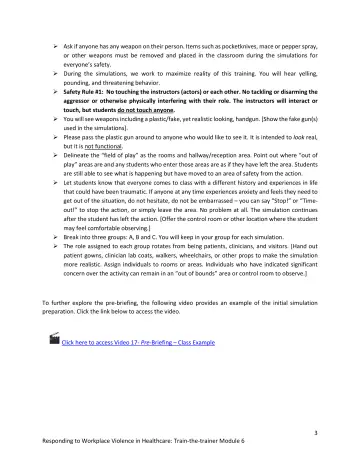 Page 3: Ask if anyone has any weapon on their person. Items such as pocketknives, mace or pepper…