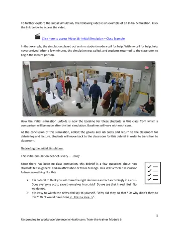 Page 5: To further explore the Initial Simulation, the following video is an example of an Initial…