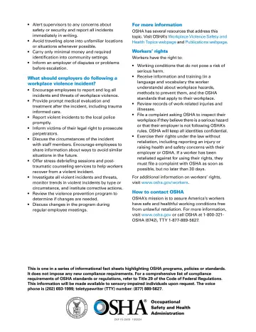 Page 2: Alert supervisors to any concerns about safety or security and report all incidents…