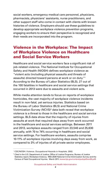 Page 8: Violence in the Workplace: The Impact of Workplace Violence on Healthcare and Social…
