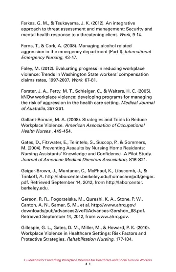 Page 47: Farkas, G. M., & Tsukayama, J. K. (2012). An integrative approach to threat assessment and…