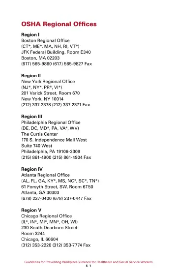 Page 57: OSHA Regional Offices